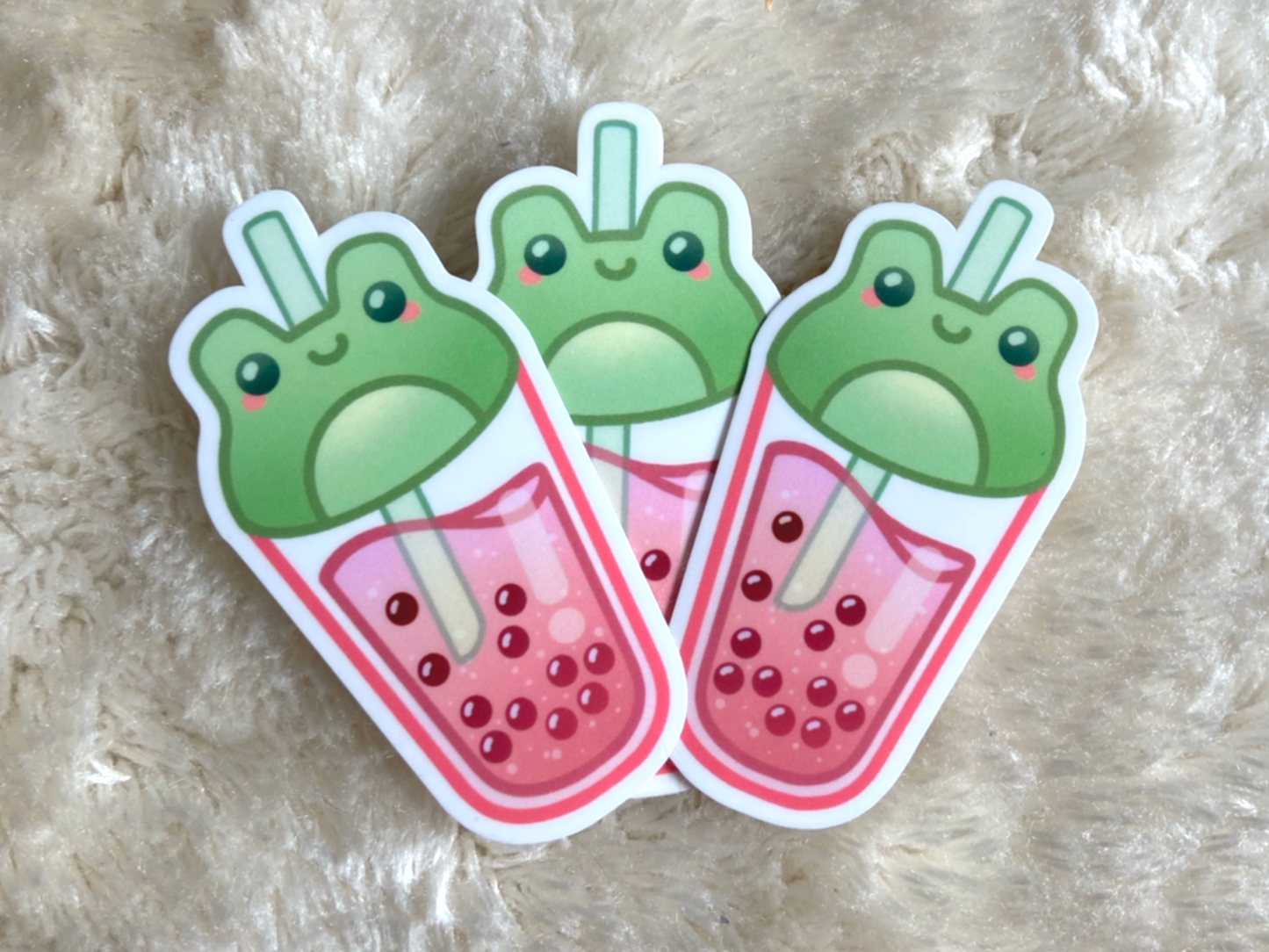 FROG BUBBLE TEA STICKER