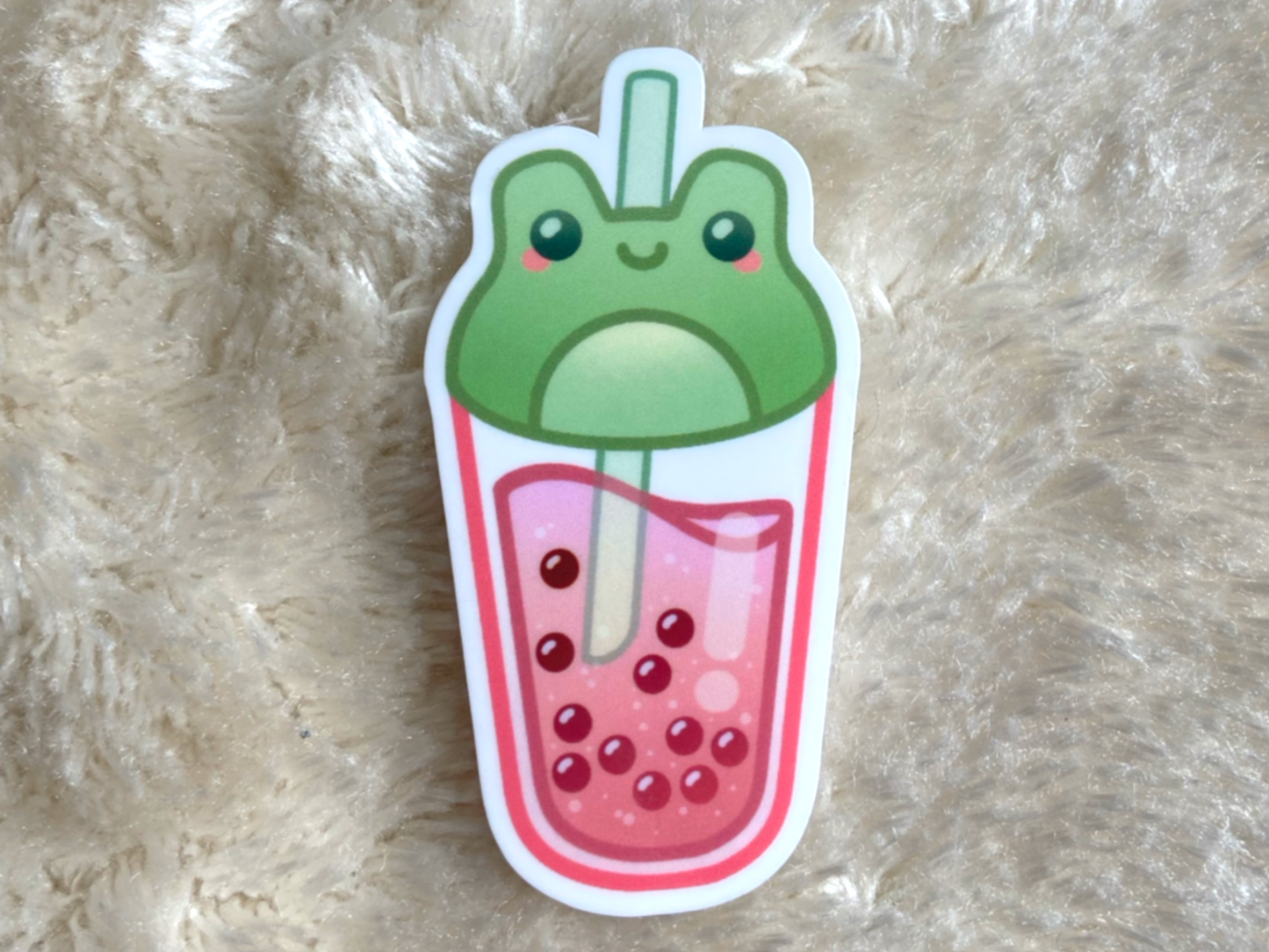 FROG BUBBLE TEA STICKER
