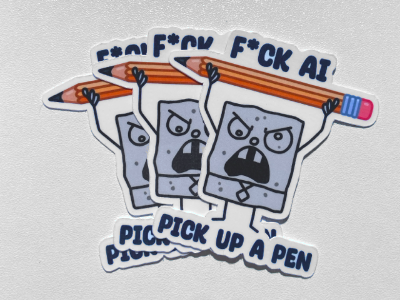 SPONGEBOB ANTI AI ART STICKER