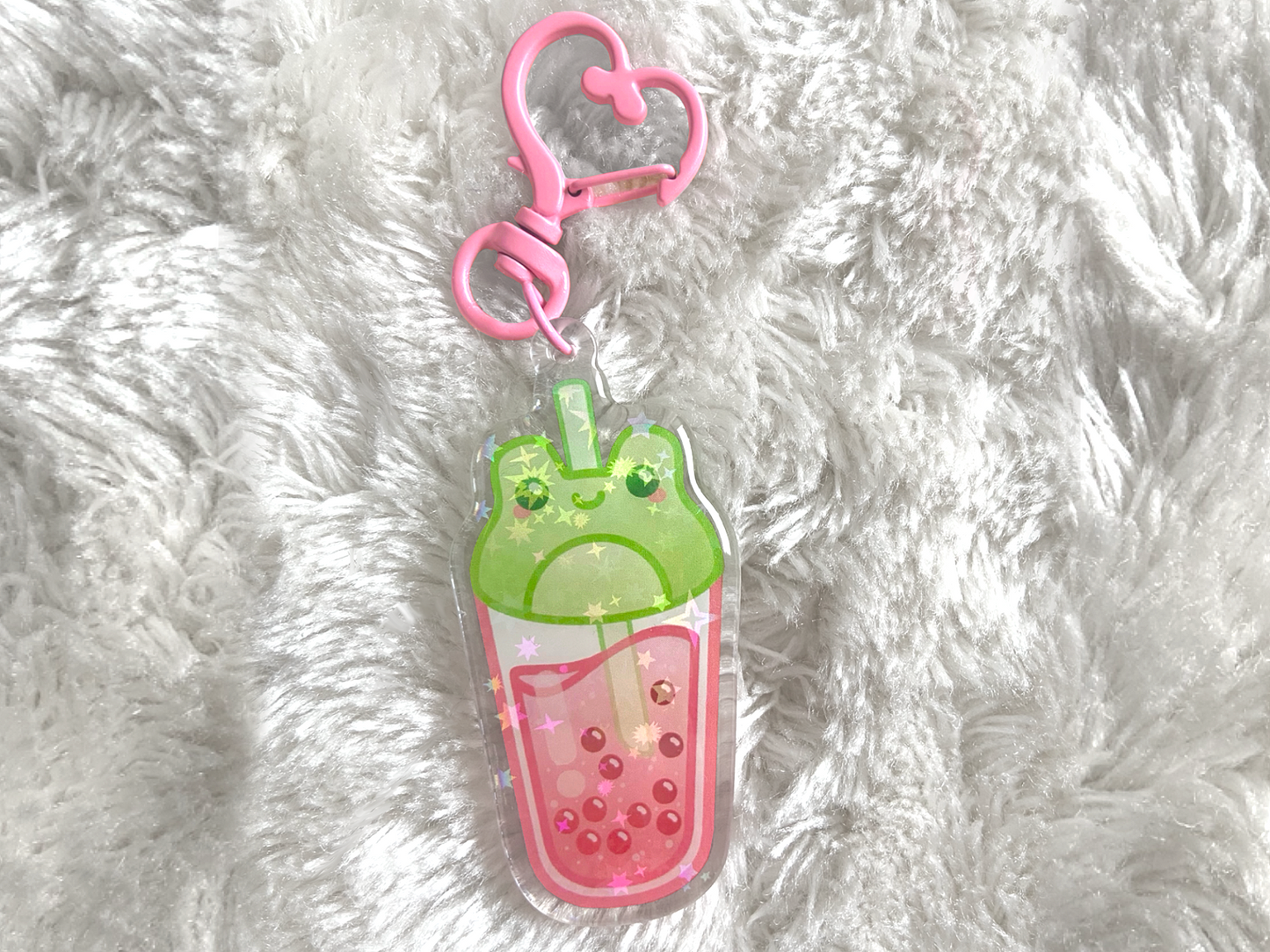 FROG BOBA HOLO KEYCHAIN