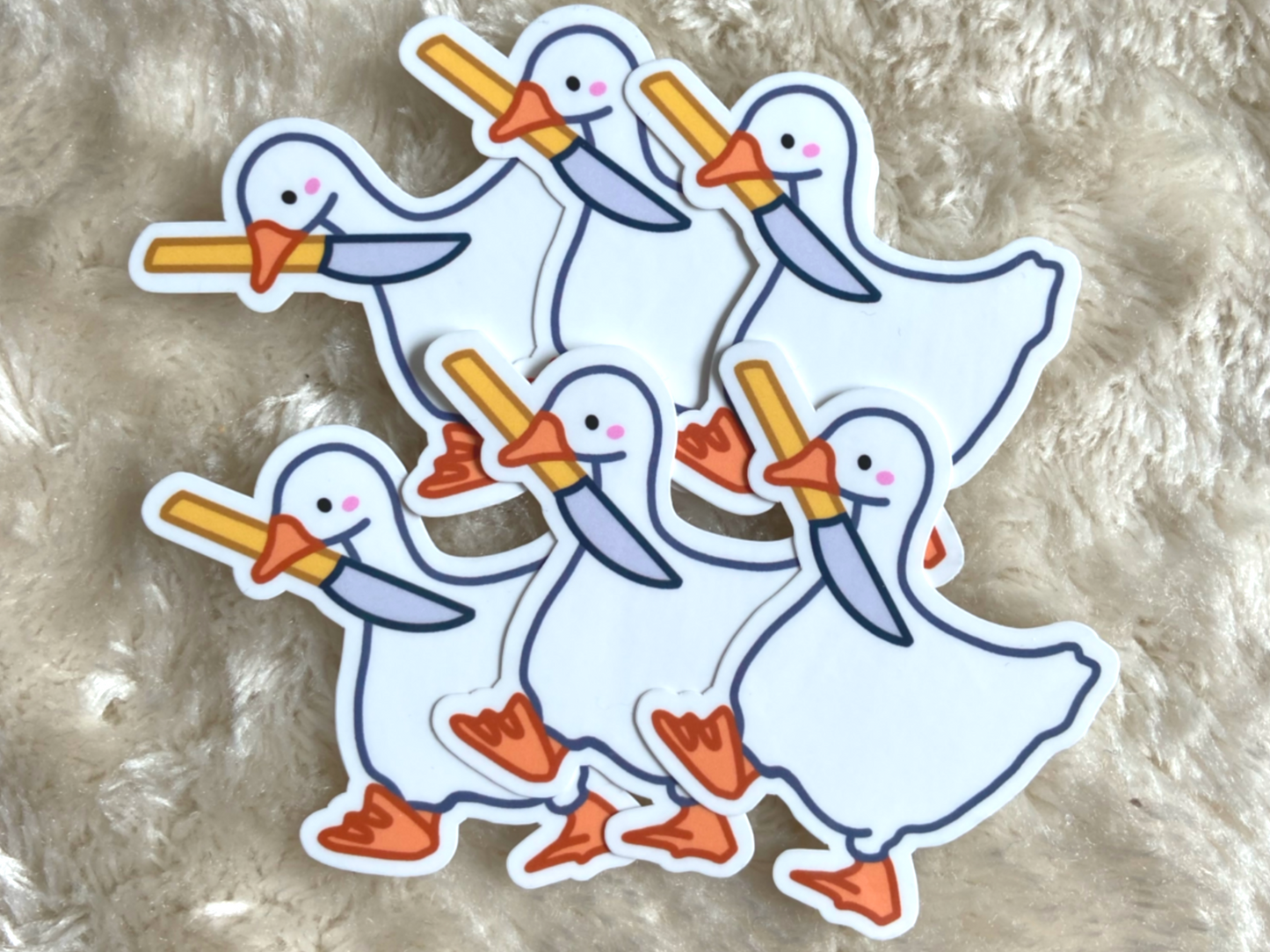DUCK WITH A KNIFE STICKER