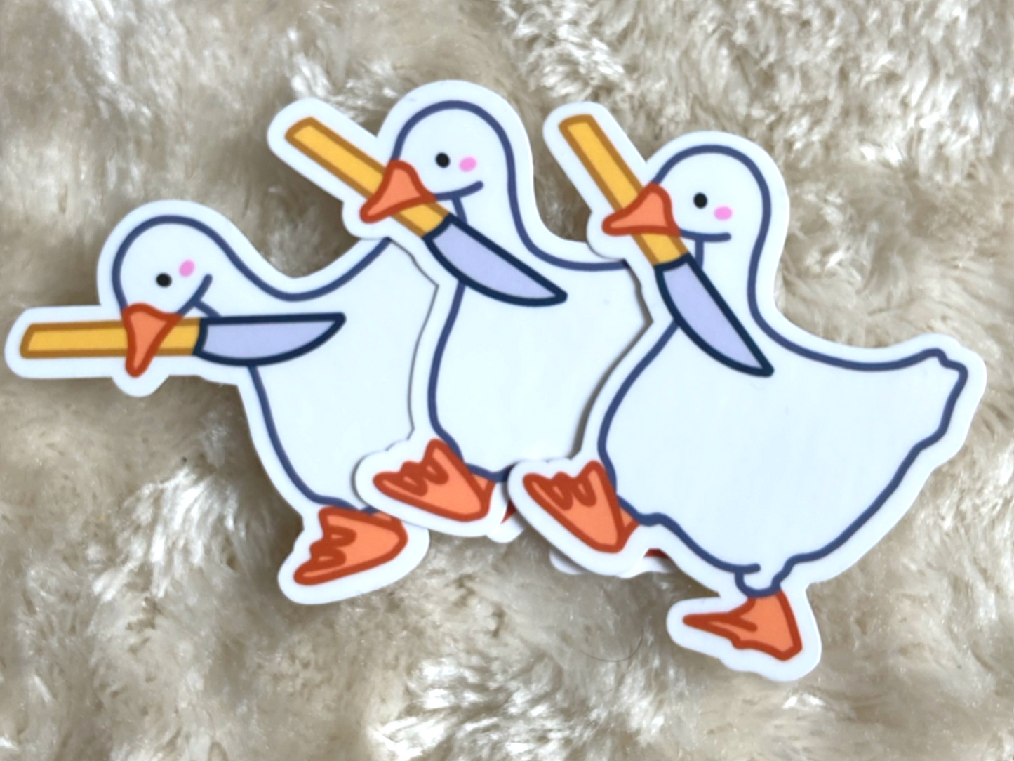 DUCK WITH A KNIFE STICKER