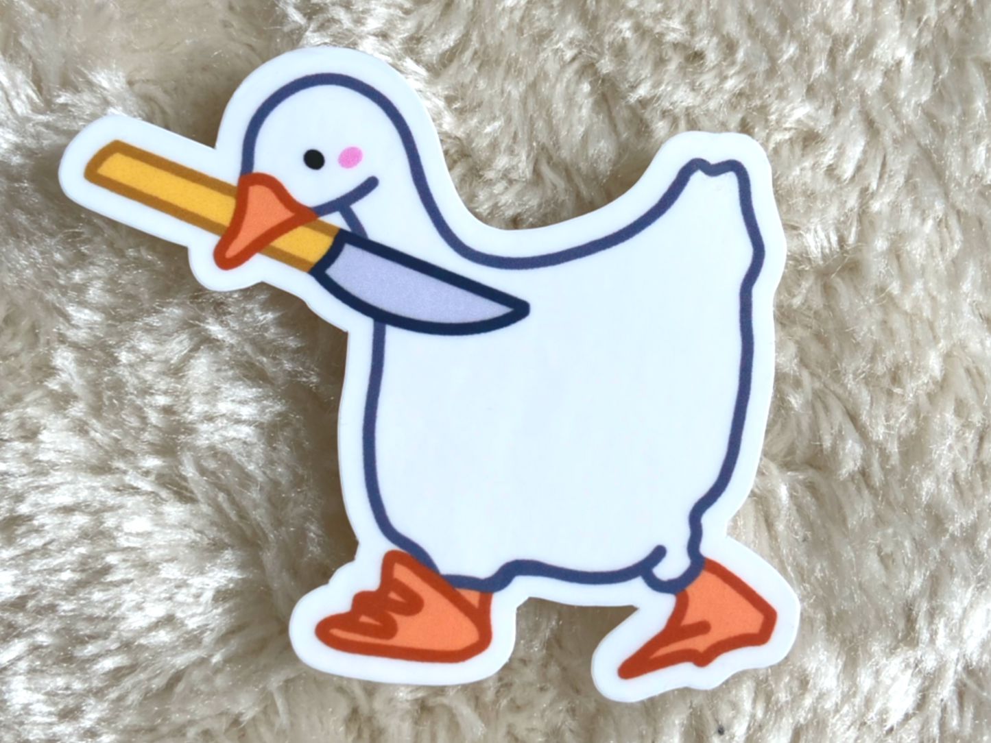 DUCK WITH A KNIFE STICKER