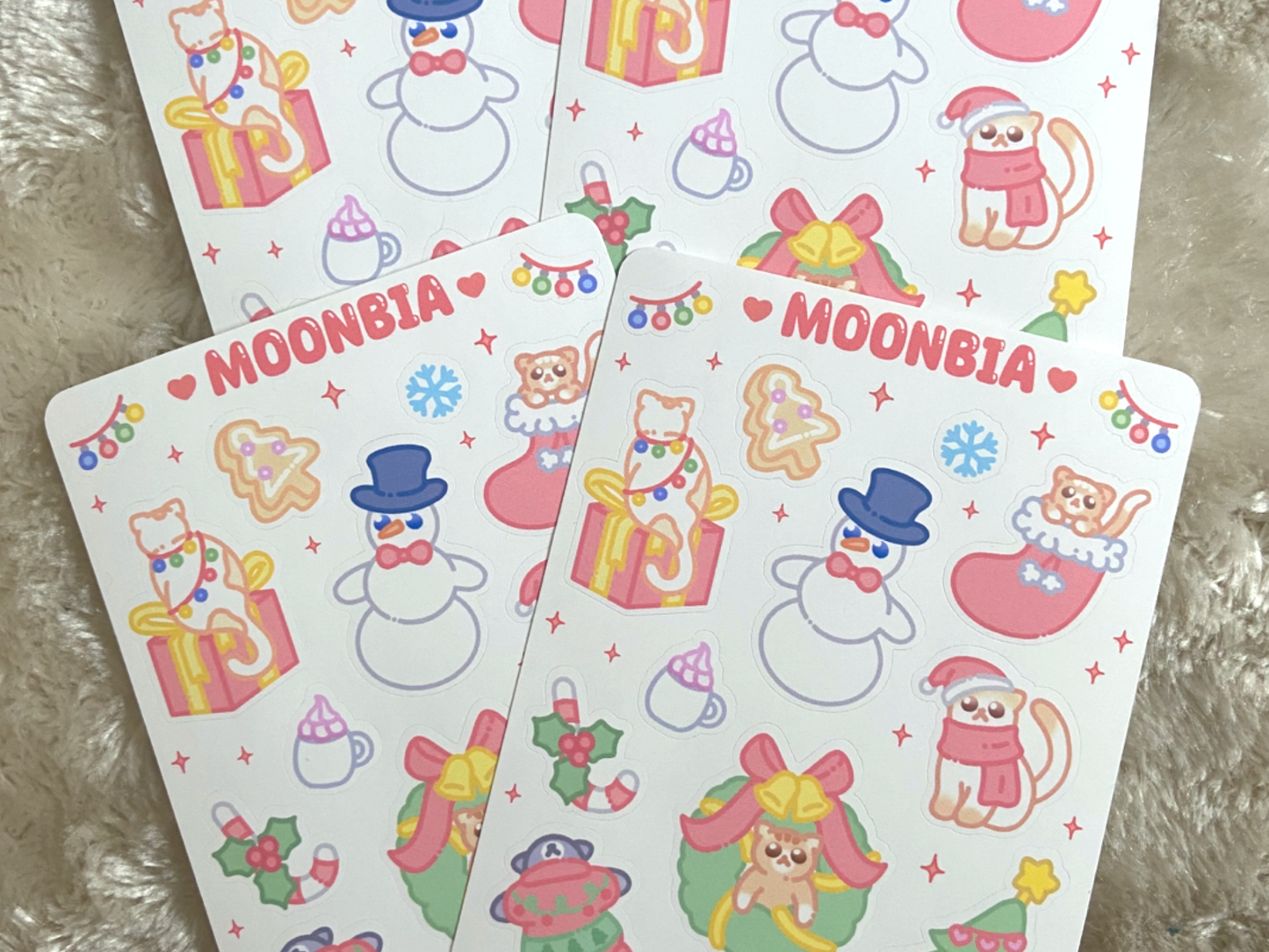 CHRISTMAS KAWAII STICKER SHEET