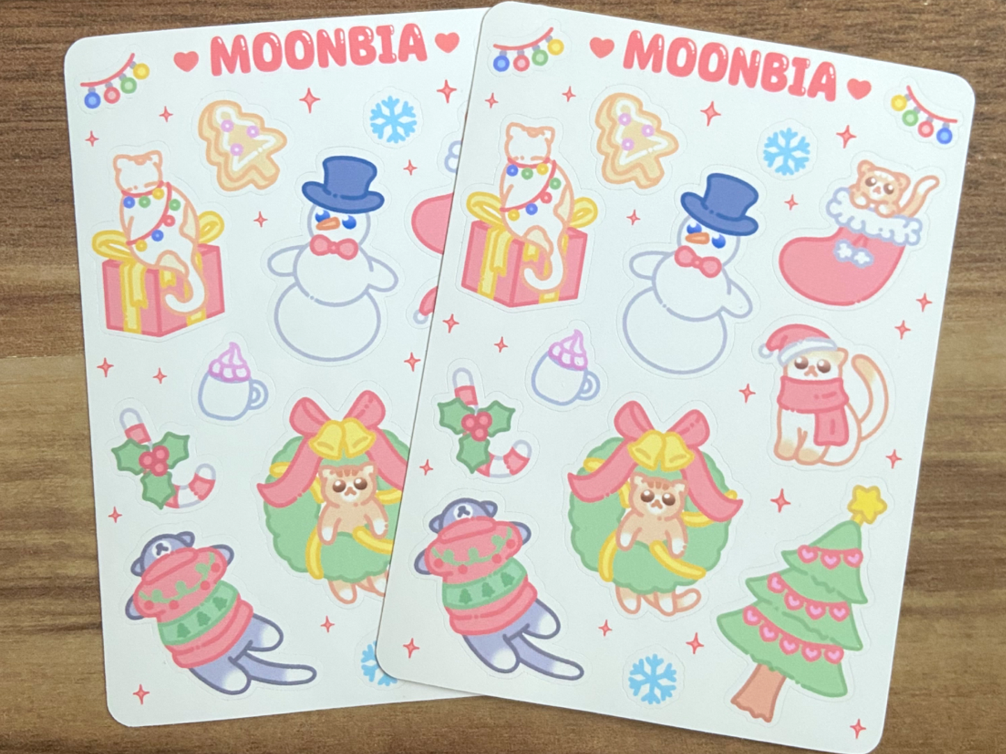 CHRISTMAS KAWAII STICKER SHEET