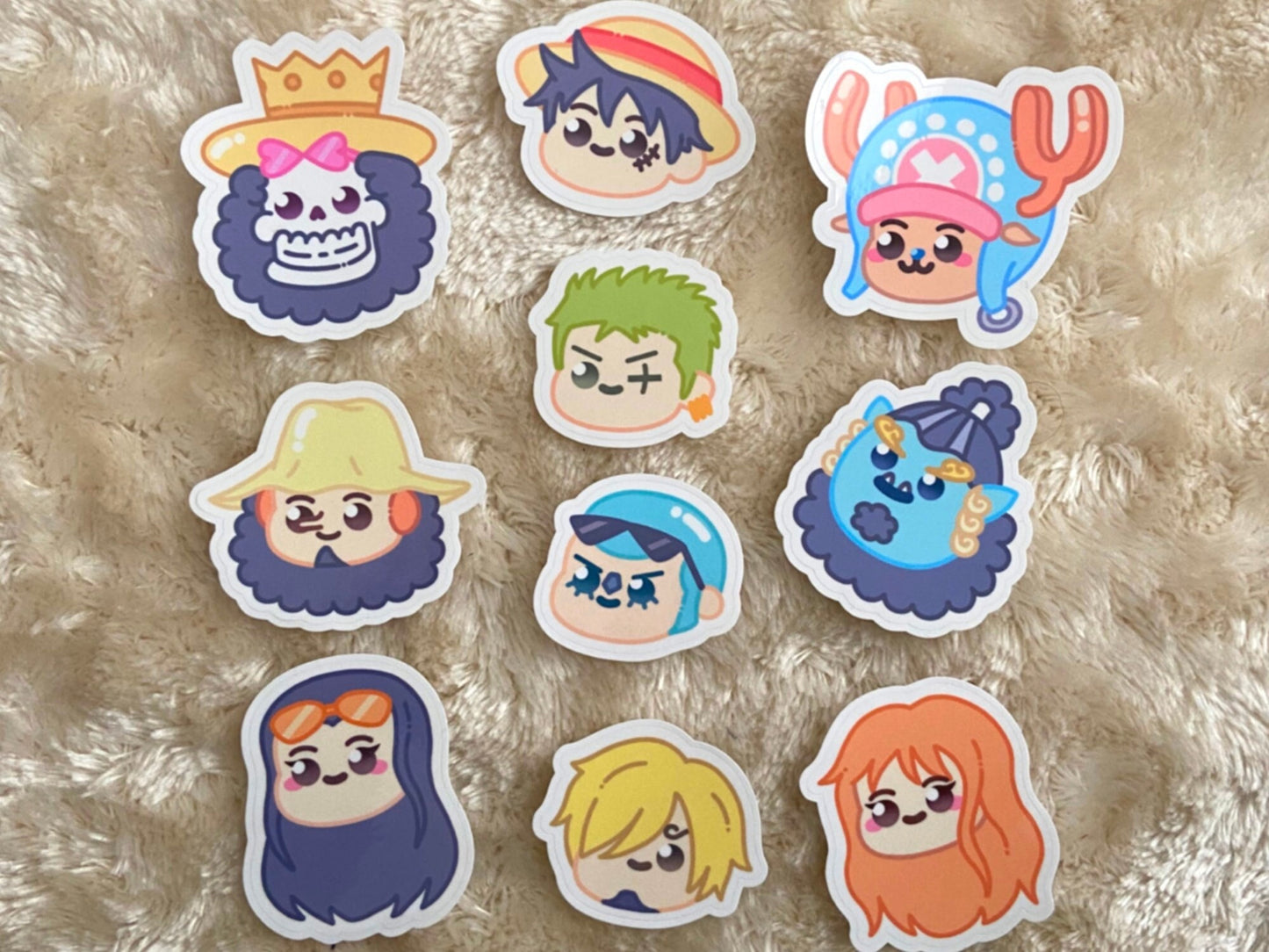 ONE PIECE CHARACTERS - 10 STICKER PACK