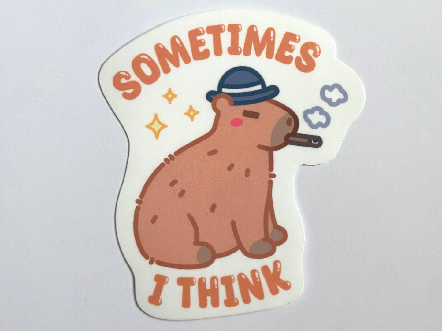 FUNNY CAPYBARA STICKER - LAMINATED