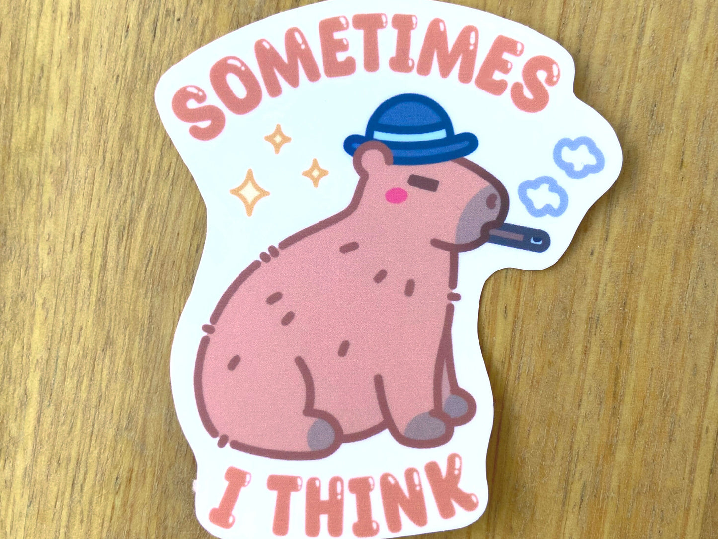 FUNNY CAPYBARA STICKER - LAMINATED