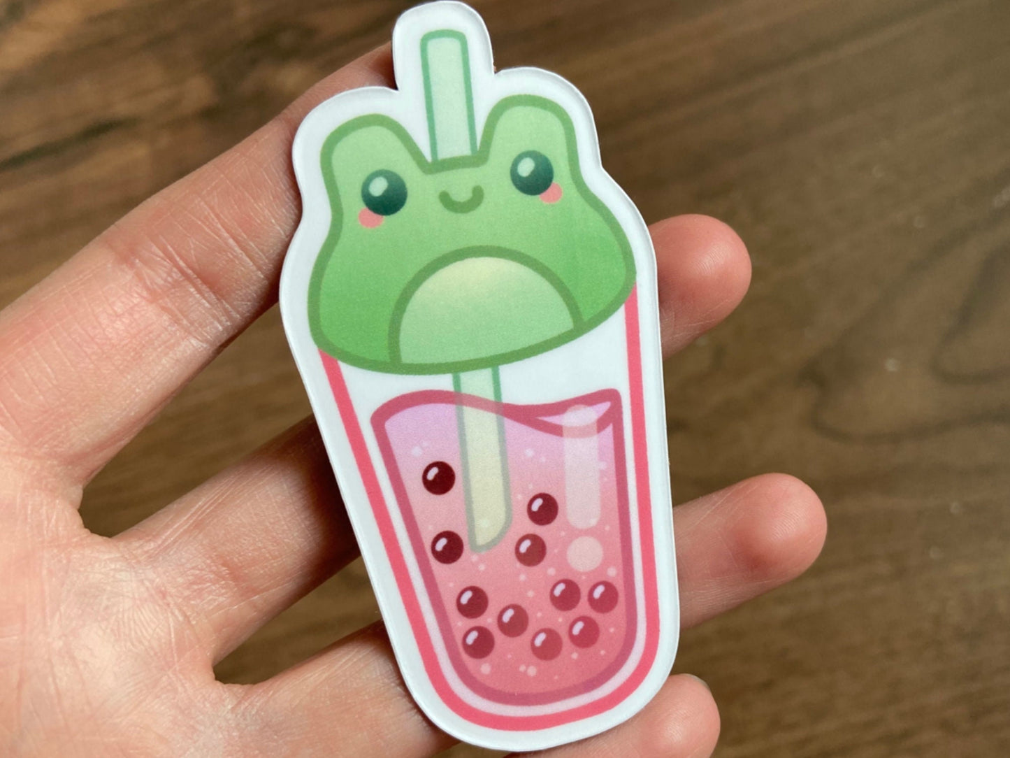FROG BUBBLE TEA FRIDGE MAGNET