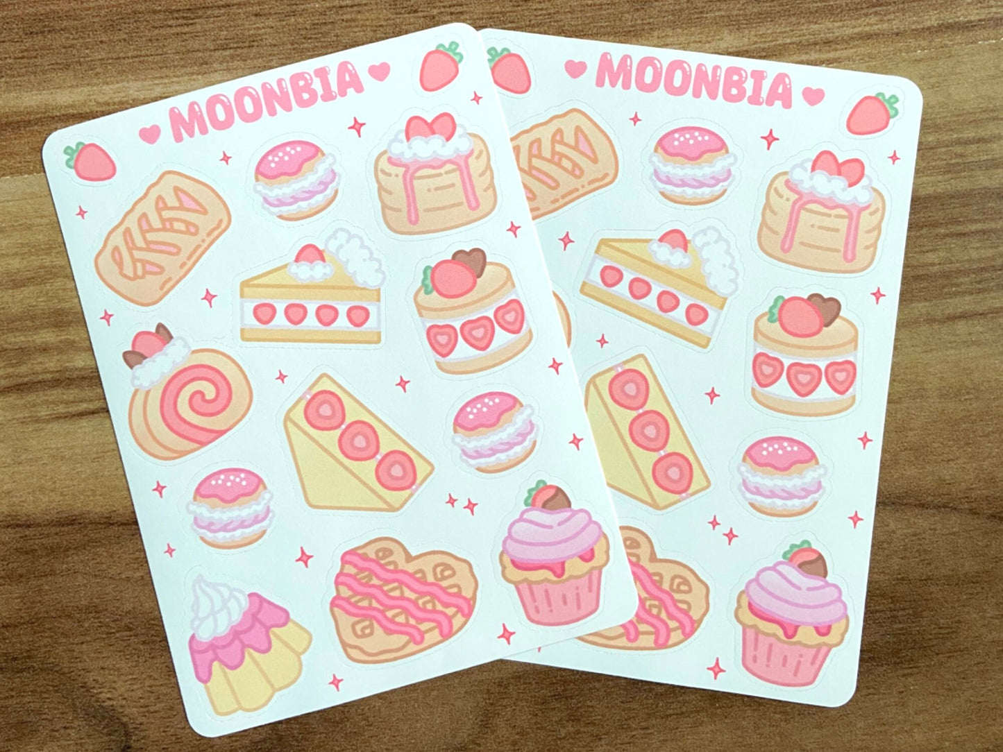 STRAWBERRY DESSERT STICKER SHEET