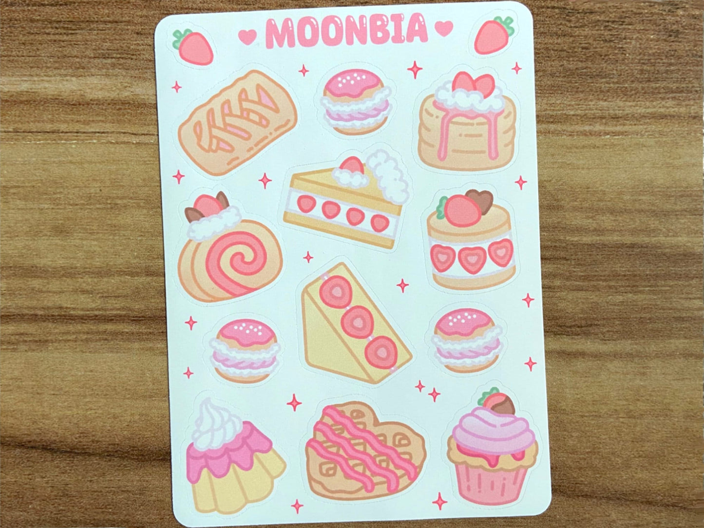 STRAWBERRY DESSERT STICKER SHEET