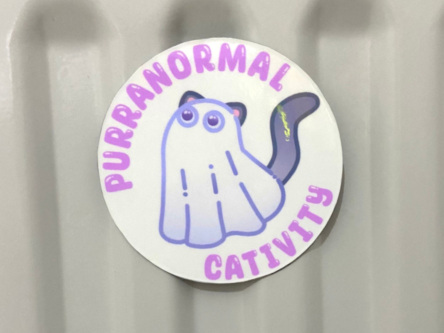 CAT GHOST FRIDGE MAGNET