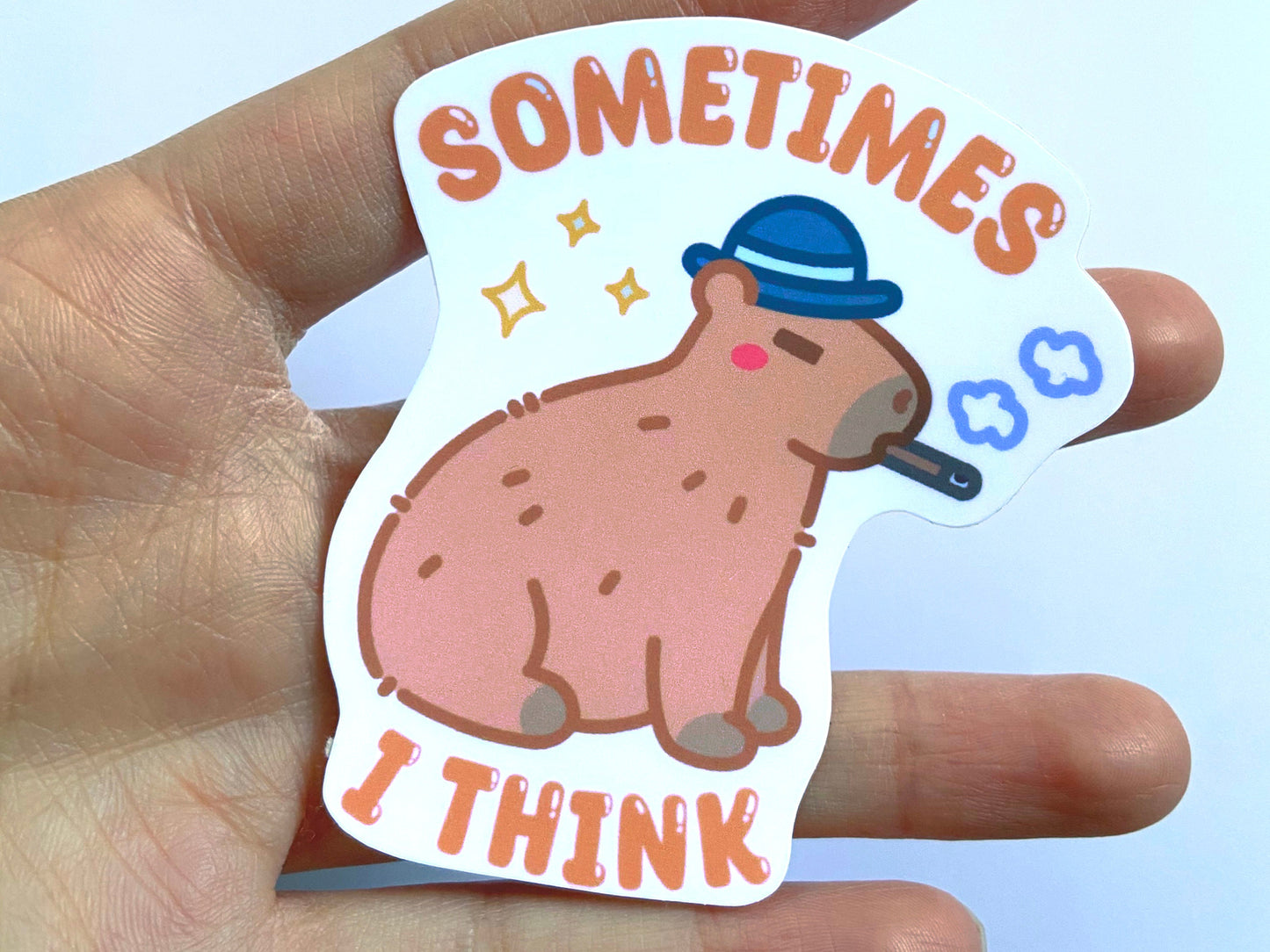 FUNNY CAPYBARA STICKER - LAMINATED