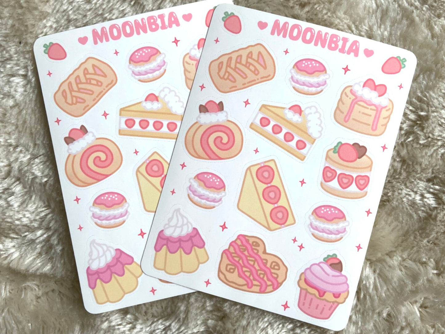 STRAWBERRY DESSERT STICKER SHEET