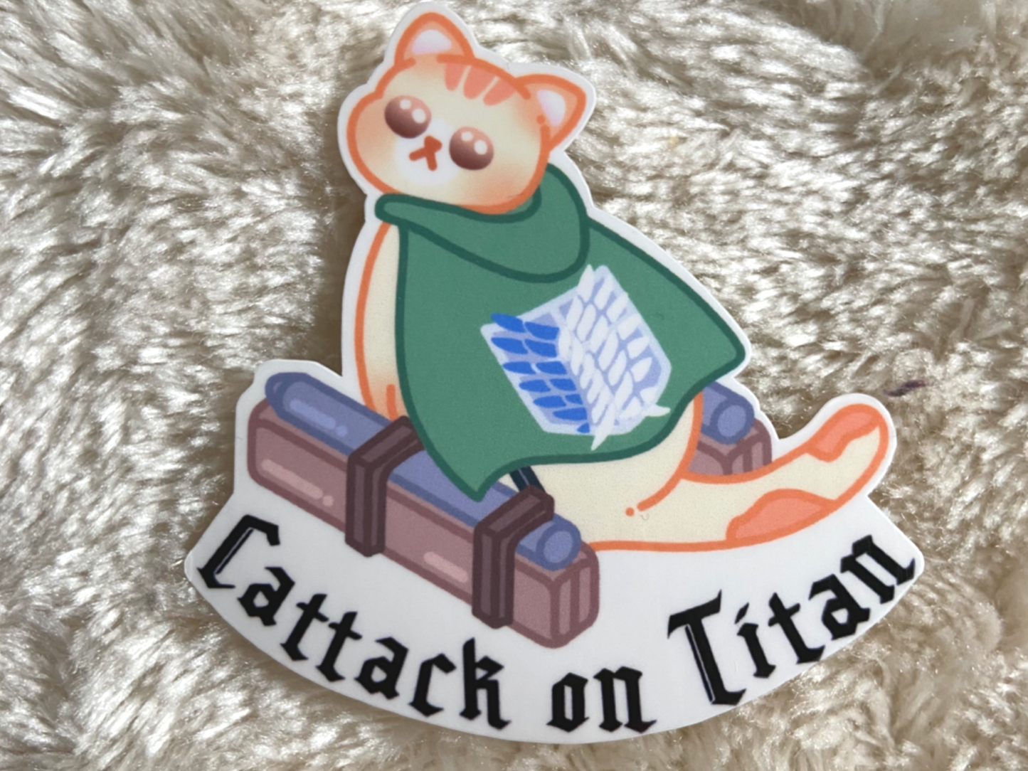 CATTACK ON TITAN STICKER