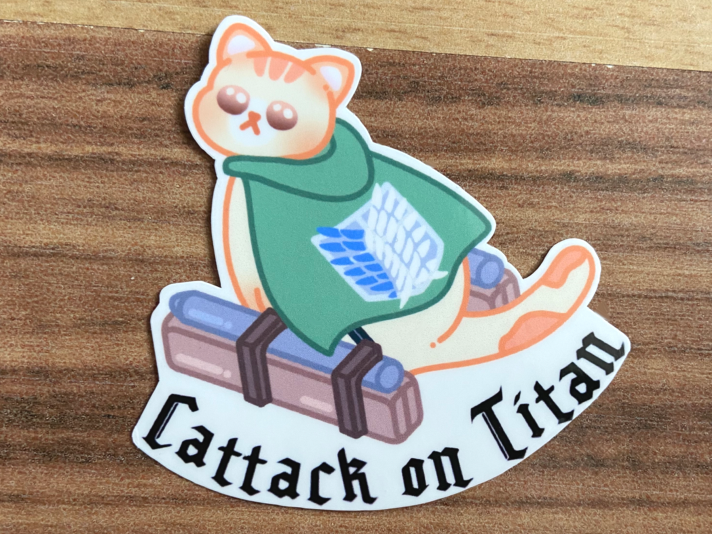 CATTACK ON TITAN STICKER