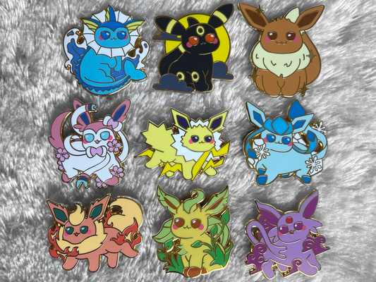 EEVEELUTIONS ENAMEL PINS
