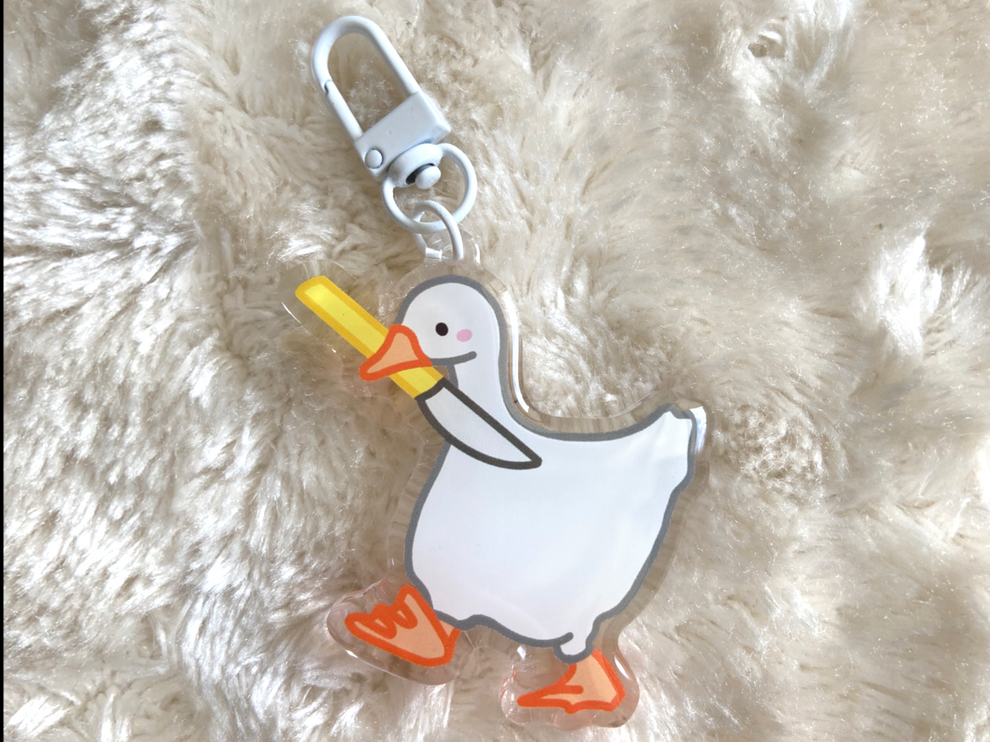 DUCK WITH KNIFE KEYCHAIN