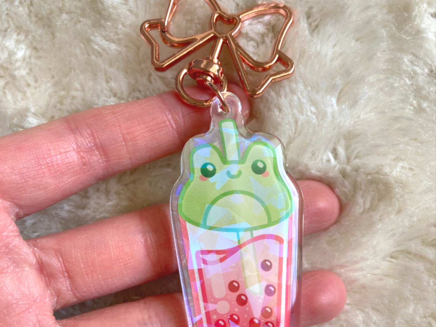 FROG BOBA HOLO KEYCHAIN