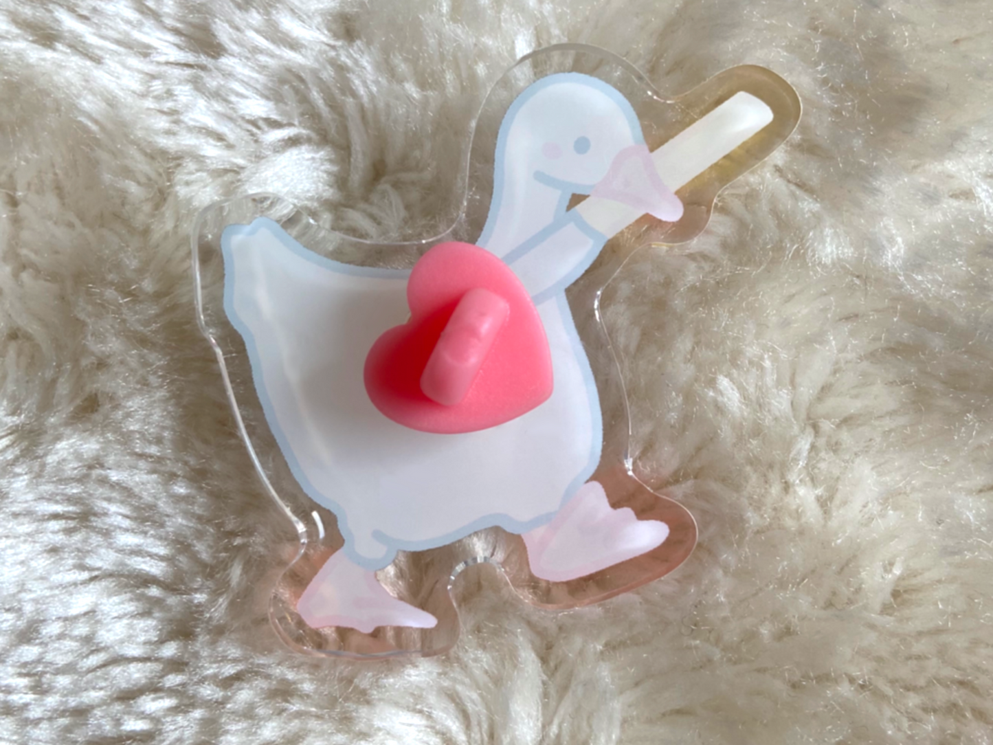 DUCK WITH KNIFE ACRYLIC PIN