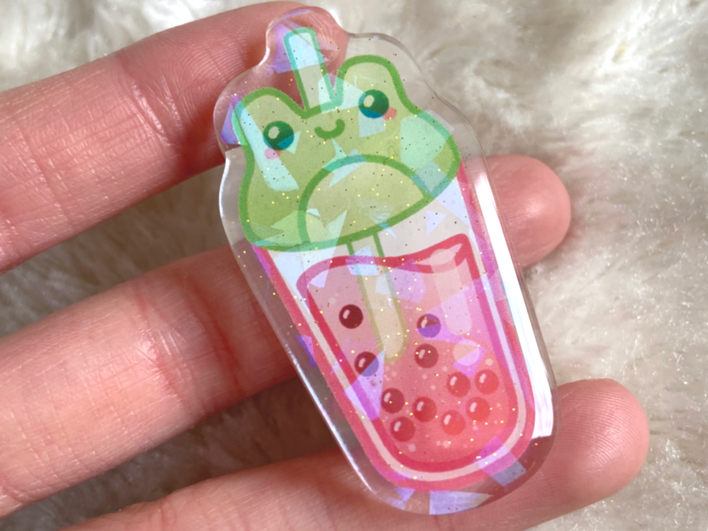 FROGBOBA HOLO ACRYLIC PIN