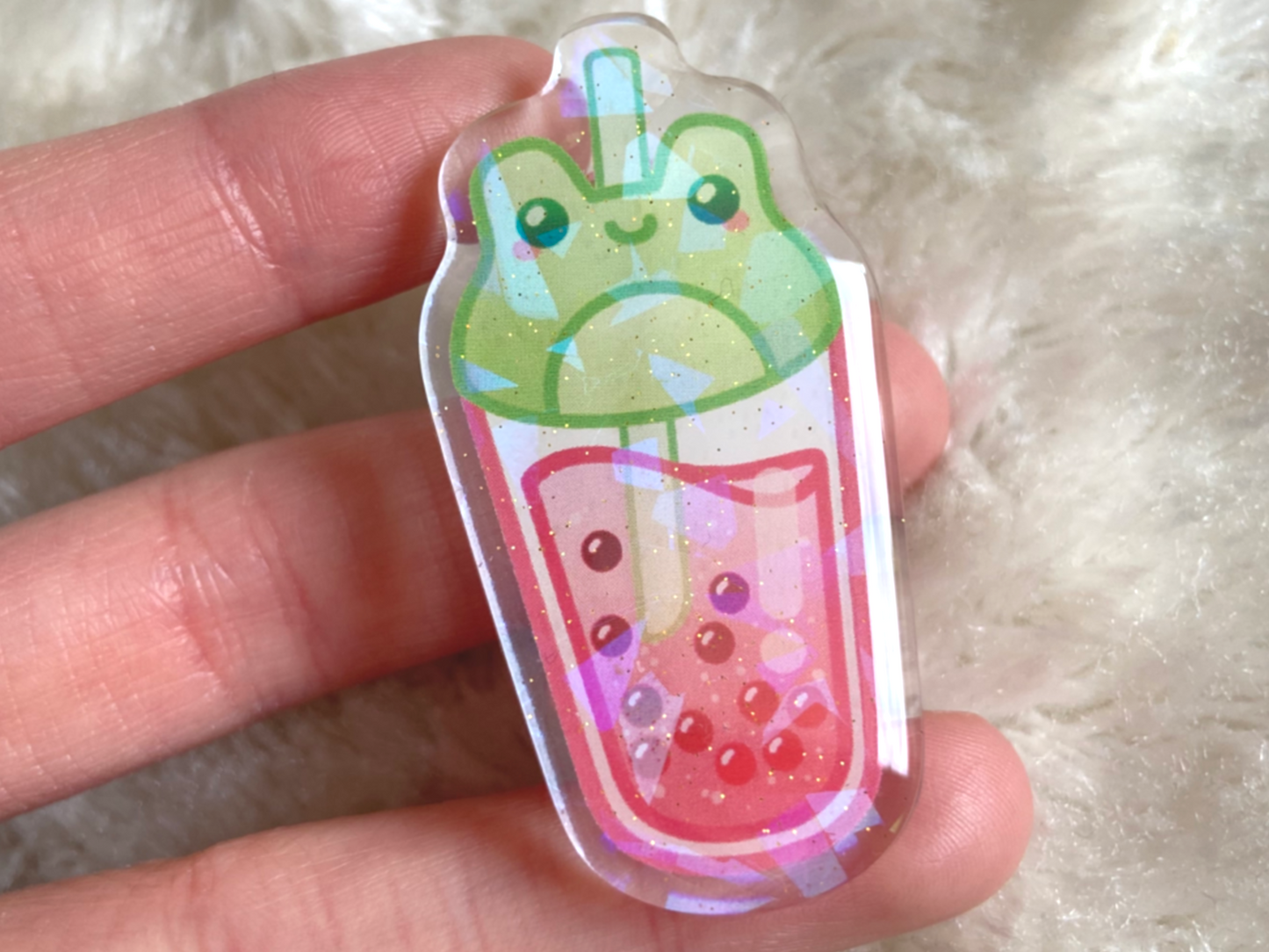 FROGBOBA HOLO ACRYLIC PIN