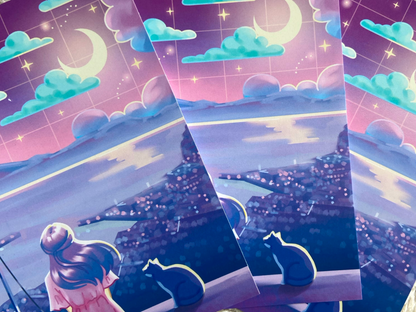 ARTPRINT: JAPANESE CITY BY NIGHT