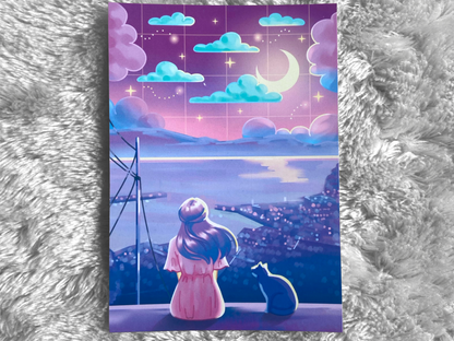 ARTPRINT: JAPANESE CITY BY NIGHT