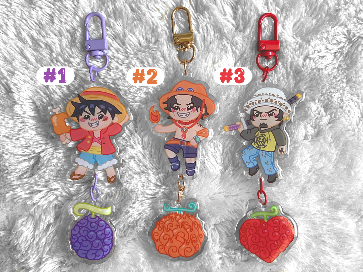 ONE PIECE DUO KEYCHAINS