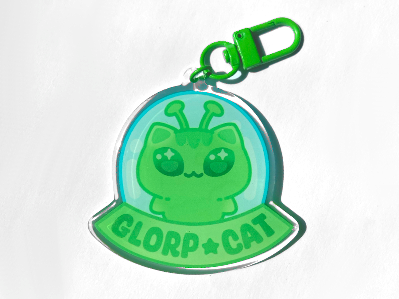 GLORP CAT KEYCHAIN