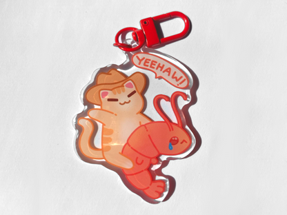 COWBOY CAT KEYCHAIN