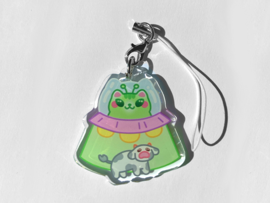 ALIEN CAT PHONE CHARM