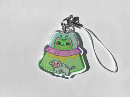 ALIEN CAT PHONE CHARM