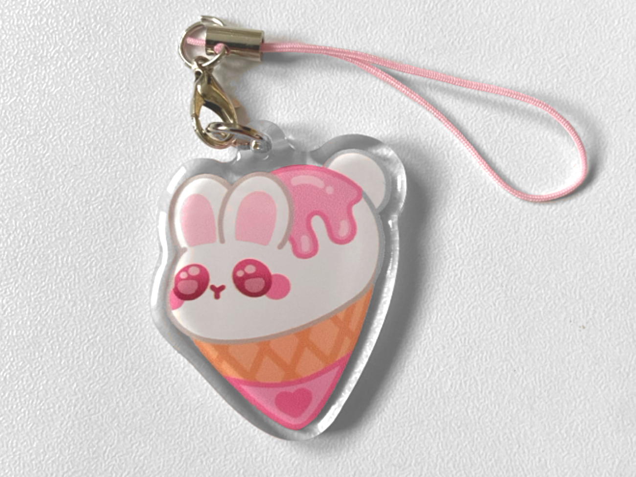 BUNNY ICE CREAM PHONE CHARM
