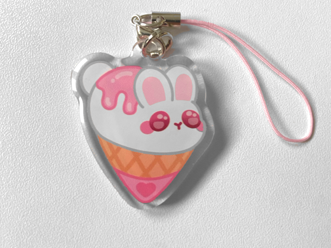 BUNNY ICE CREAM PHONE CHARM