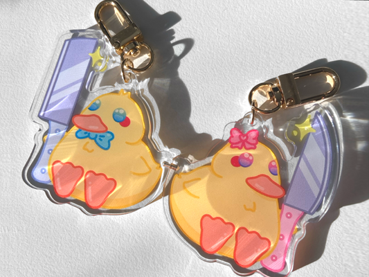 KNIFE DUCKS COUPLE KEYCHAIN