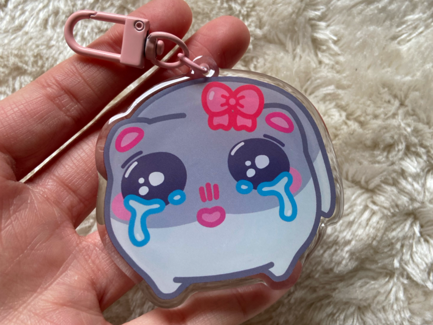 SAD HAMSTER KEYCHAIN