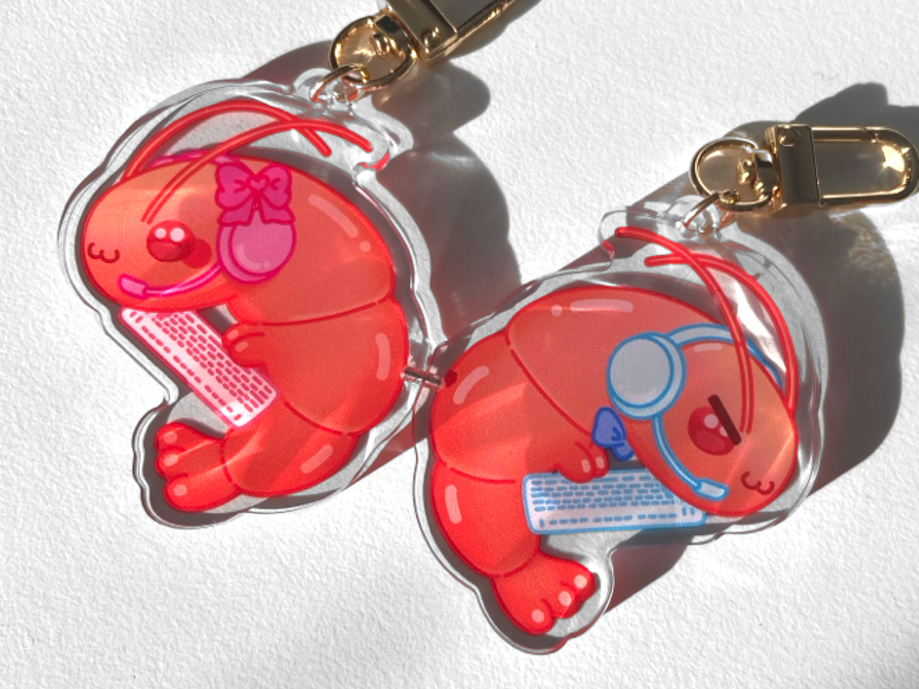 SHRIMPS GAMER MAGNETIC COUPLE KEYCHAIN
