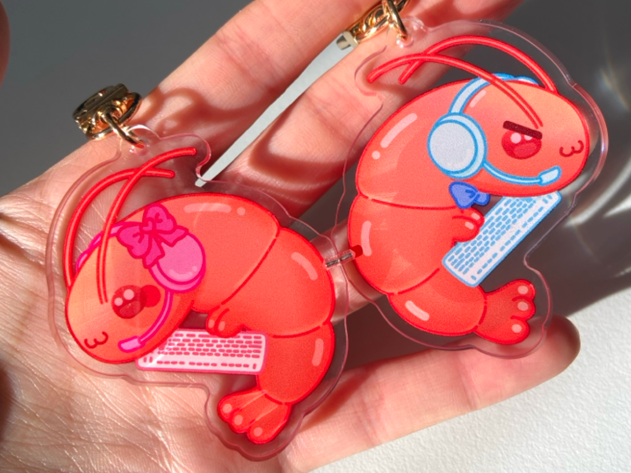 SHRIMPS GAMER MAGNETIC COUPLE KEYCHAIN