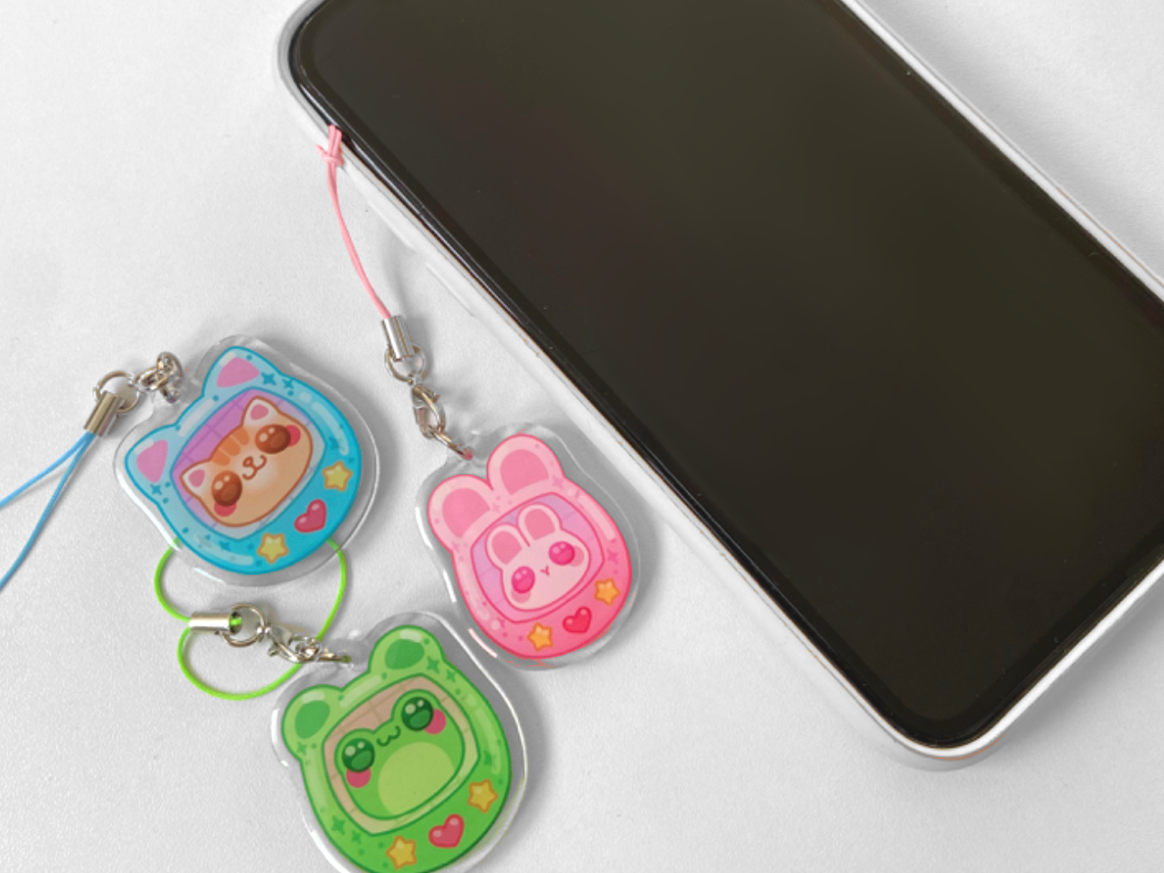 TAMAGOTCHI FRIENDS PHONE CHARMS