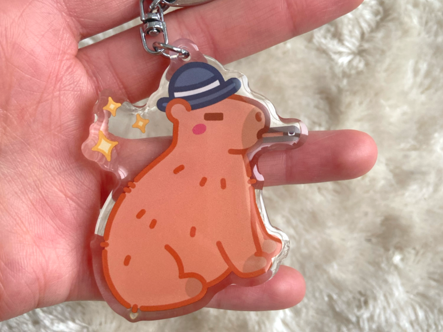 SERIOUS CAPYBARA KEYCHAIN