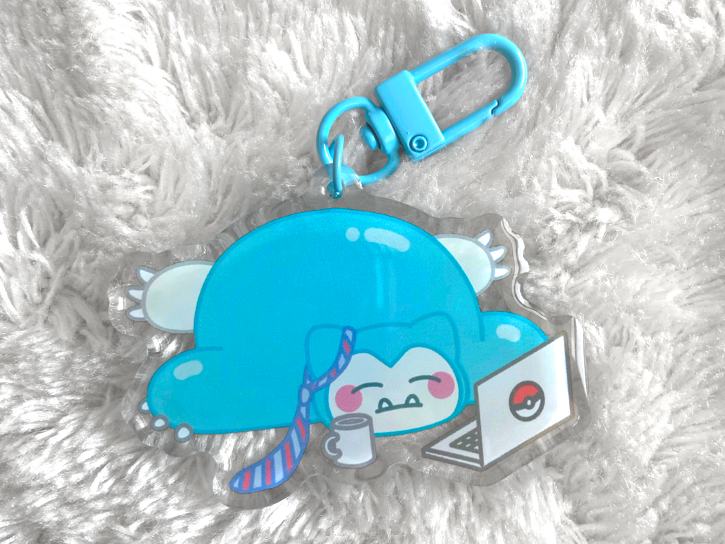 TIRED SNORLAX KEYCHAIN