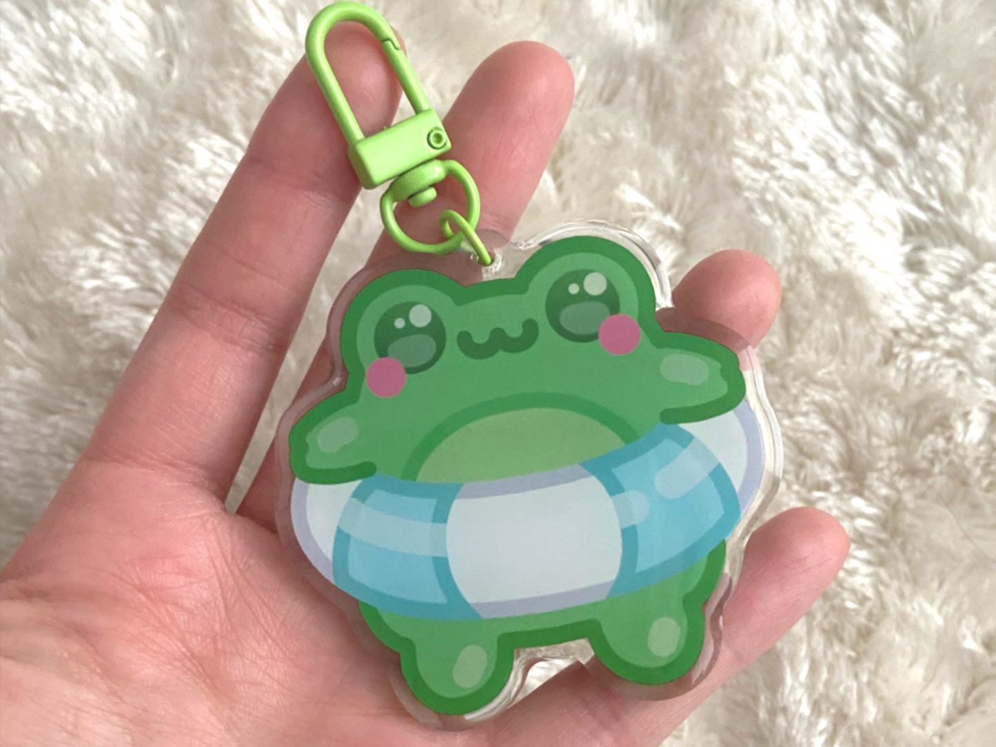 SWIMMING FROG KEYCHAIN