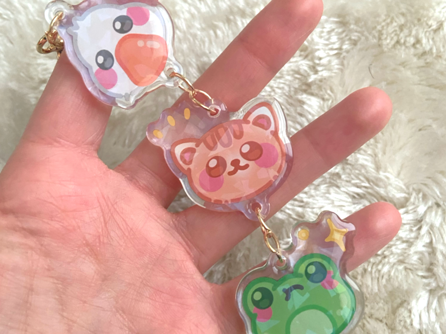 ANIMAL TRIO CONNECTED KEYCHAIN