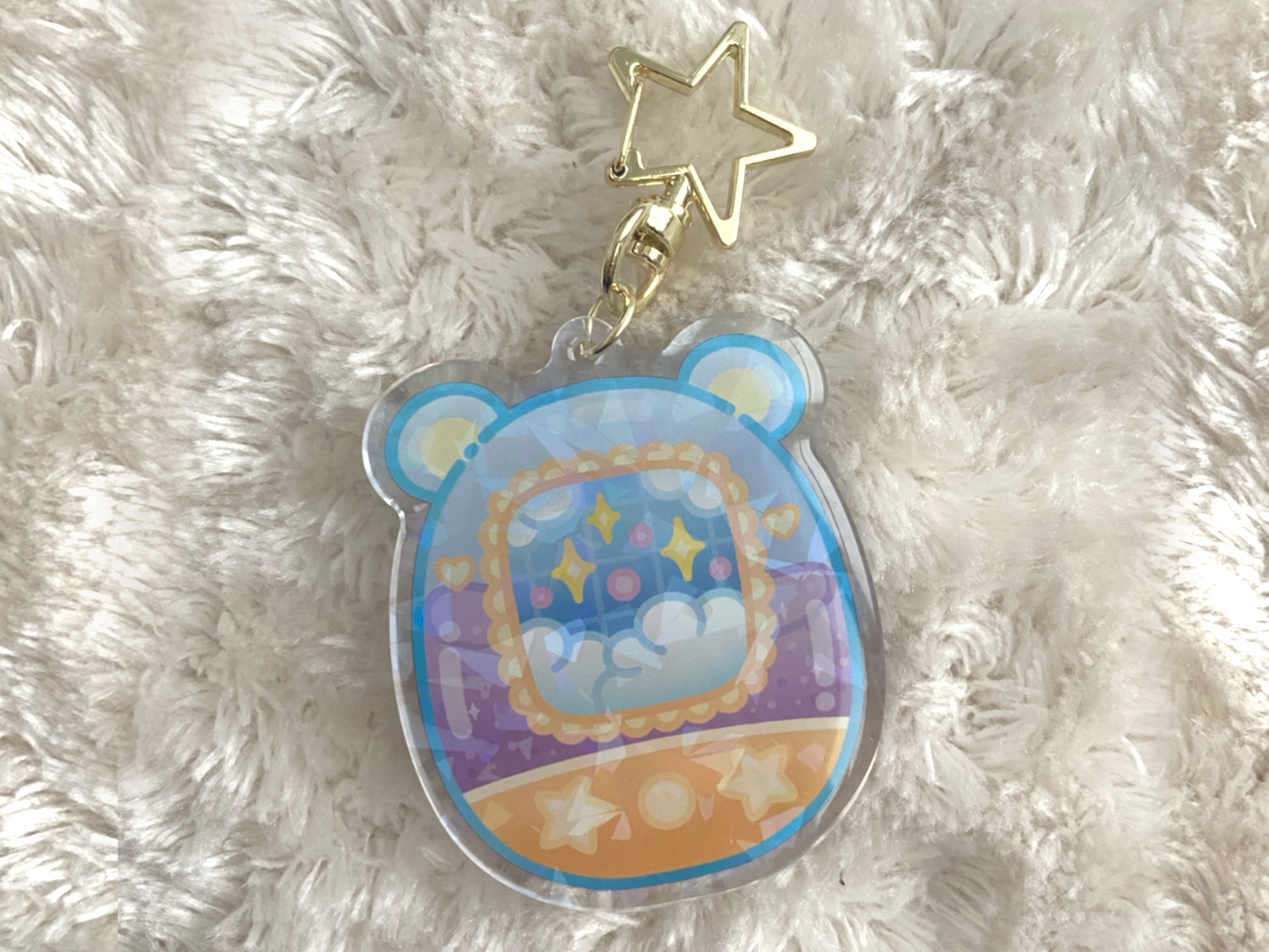 BEAR TAMAGOTCHI KEYCHAIN