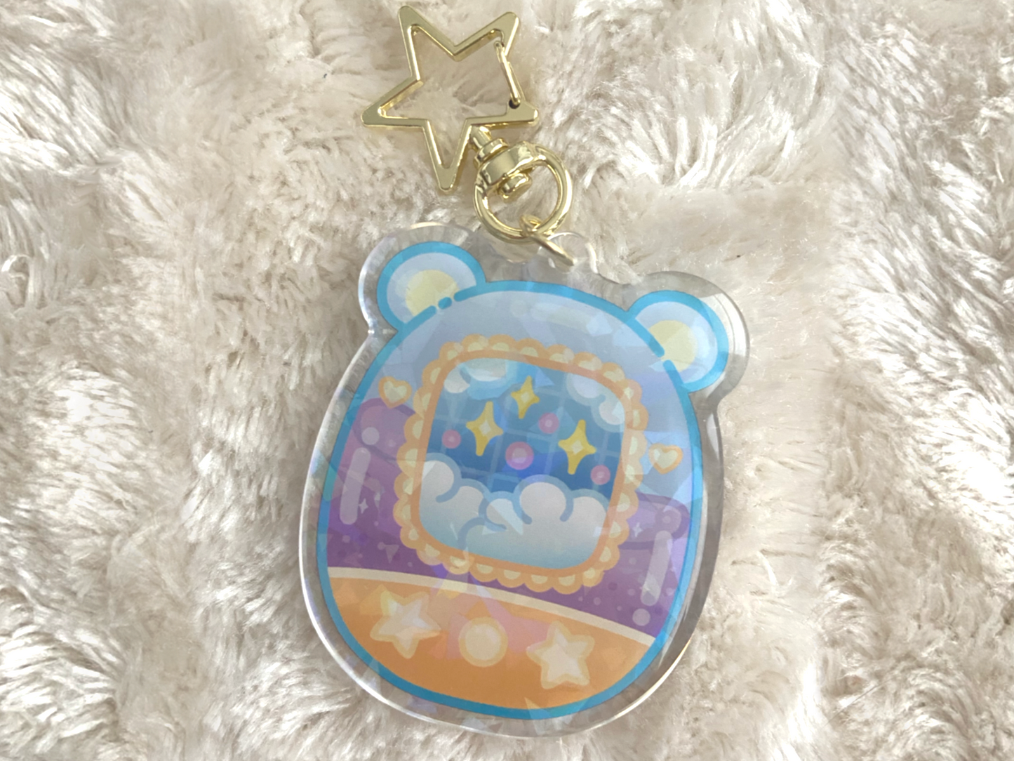 BEAR TAMAGOTCHI KEYCHAIN