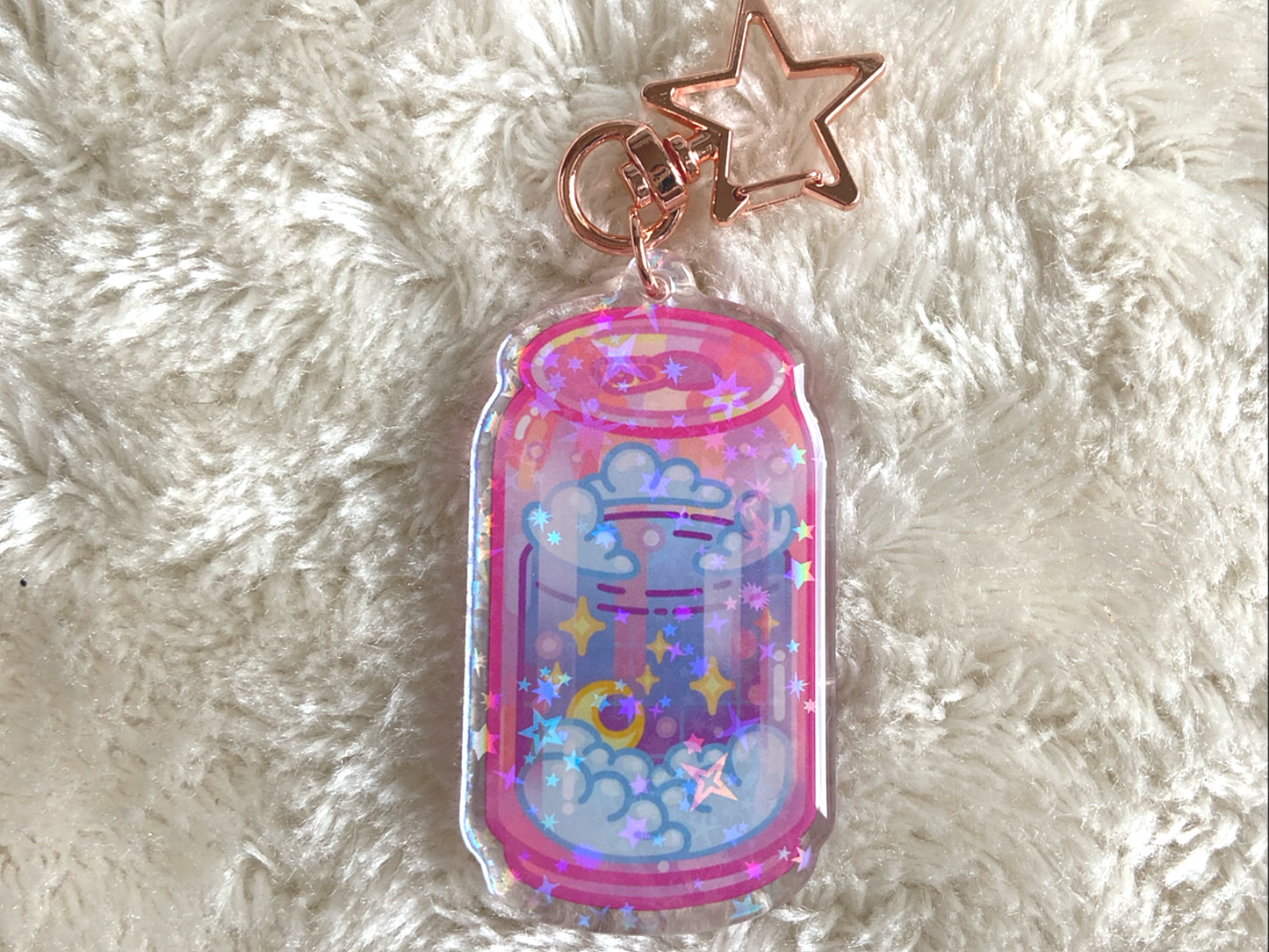 SODA CAN HOLO KEYCHAIN