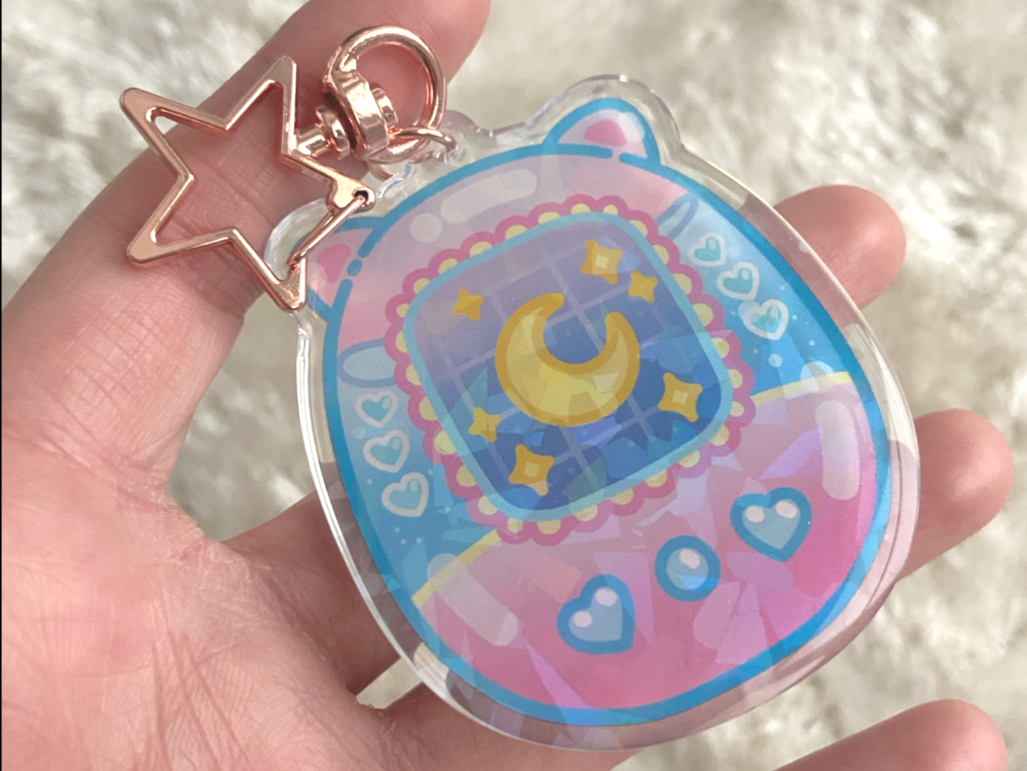 CAT TAMAGOTCHI KEYCHAIN