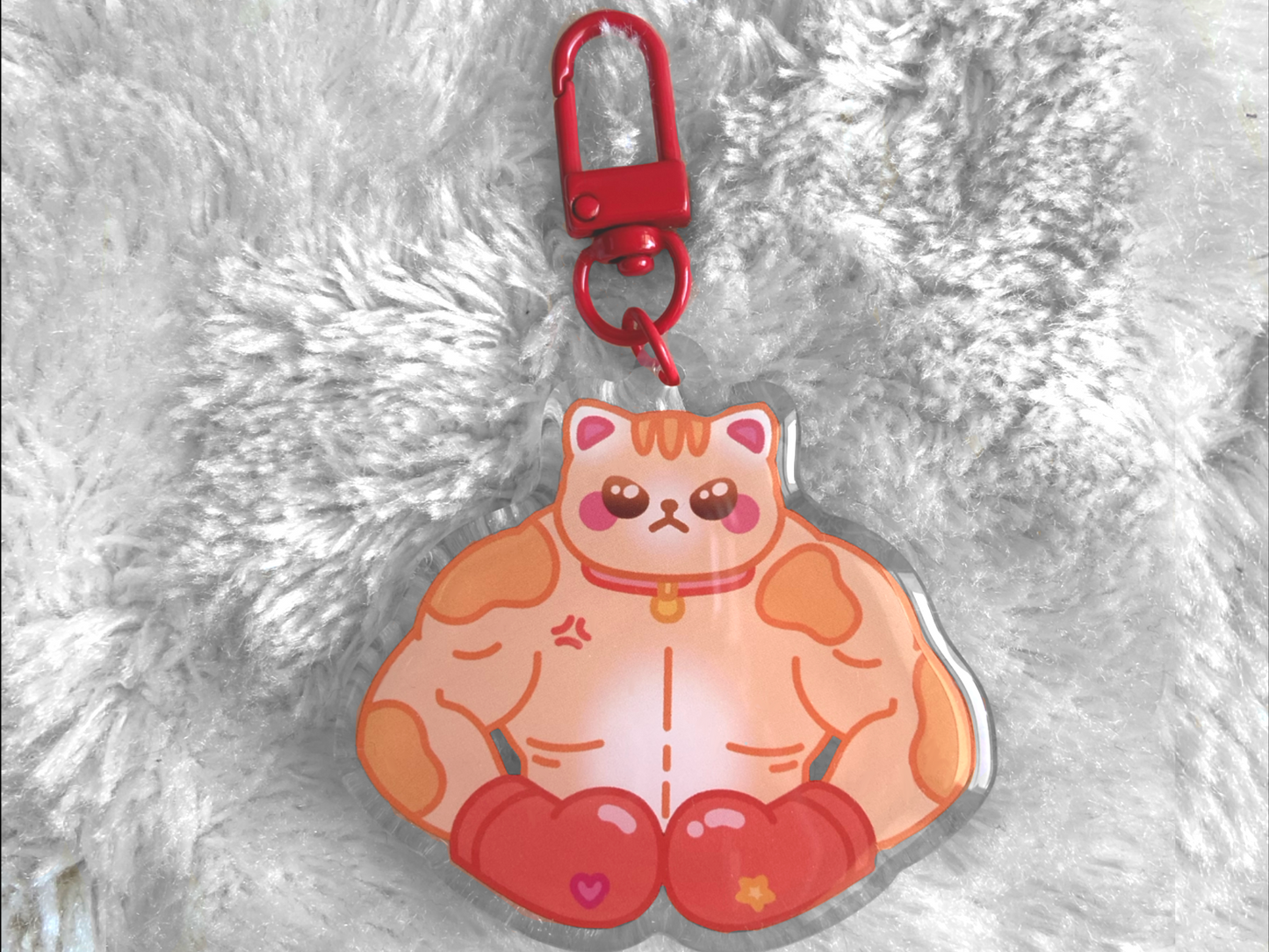 BUFF CAT KEYCHAIN