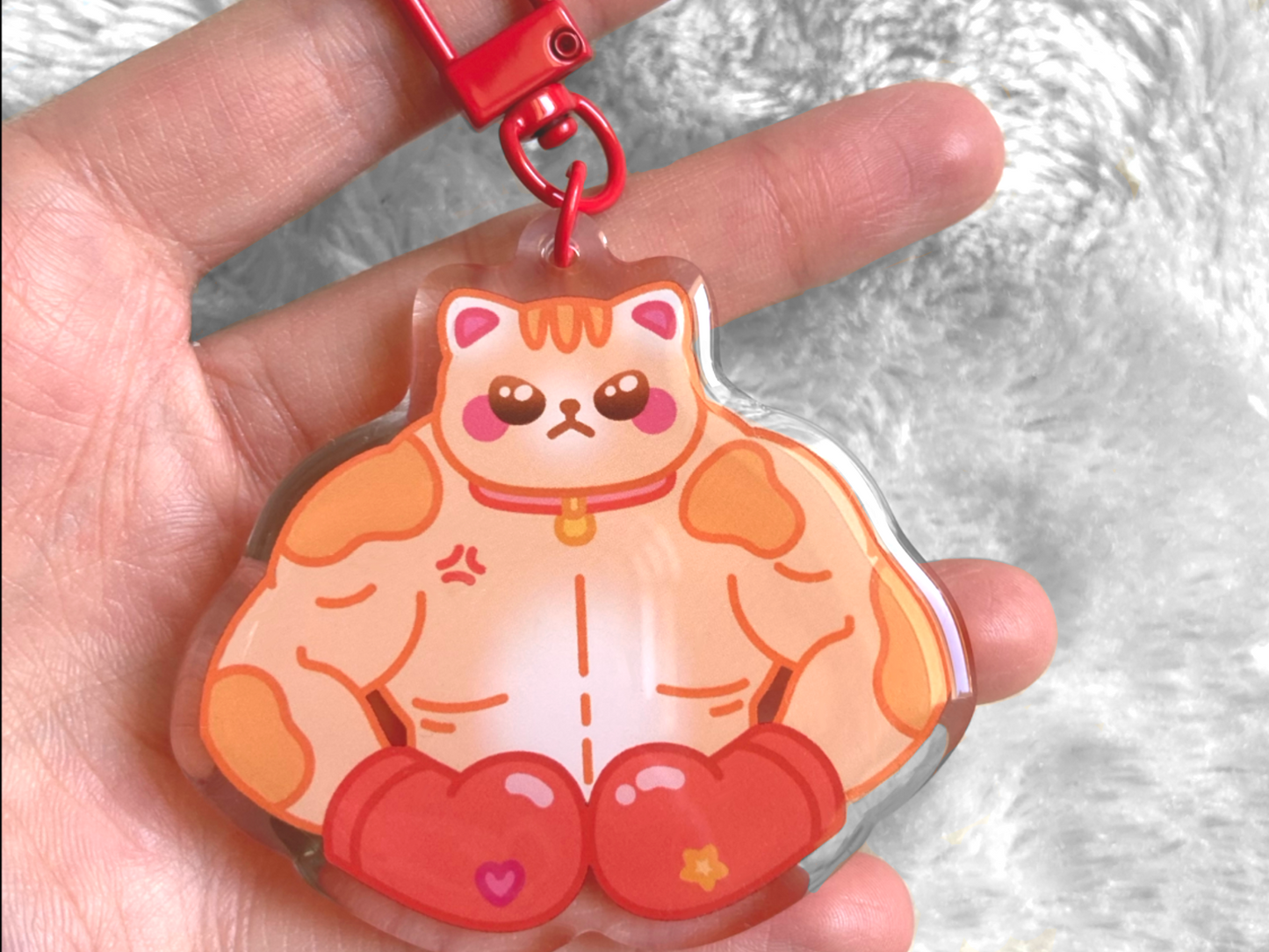 BUFF CAT KEYCHAIN